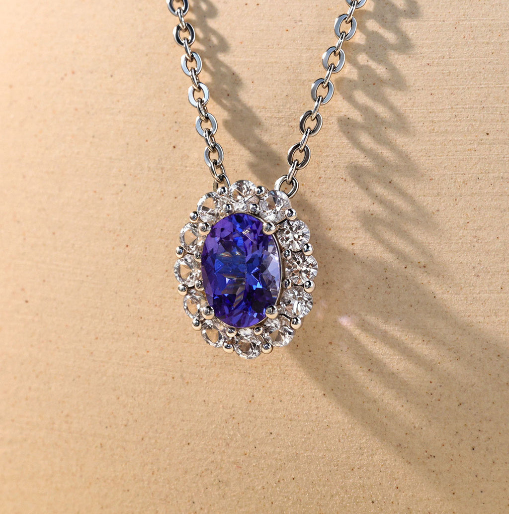 Violet Halo Stud Pendant